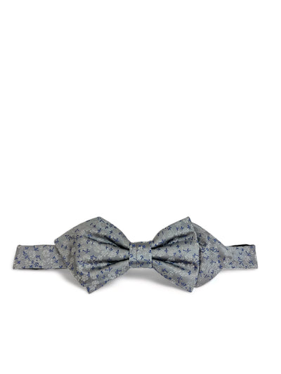Silver and Blue Silk Bow Tie by Paul Malone Paul Malone Ties - Paul Malone.com
