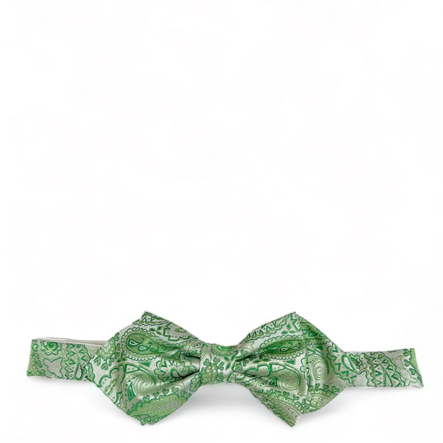 Green Paisley Silk Bow Tie by Paul Malone Paul Malone Bow Ties - Paul Malone.com