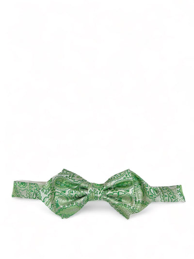 Green Paisley Silk Bow Tie by Paul Malone Paul Malone Bow Ties - Paul Malone.com