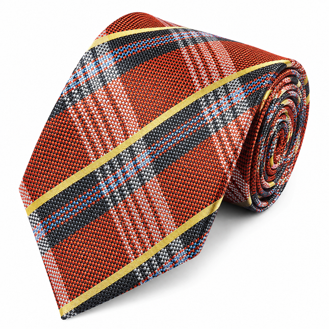 Picante Red Silk Tie and Pocket Square Set Paul Malone Ties - Paul Malone.com