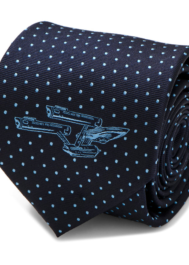 Star Trek Enterprise Dot Blue Men's Tie Star Wars Ties - Paul Malone.com