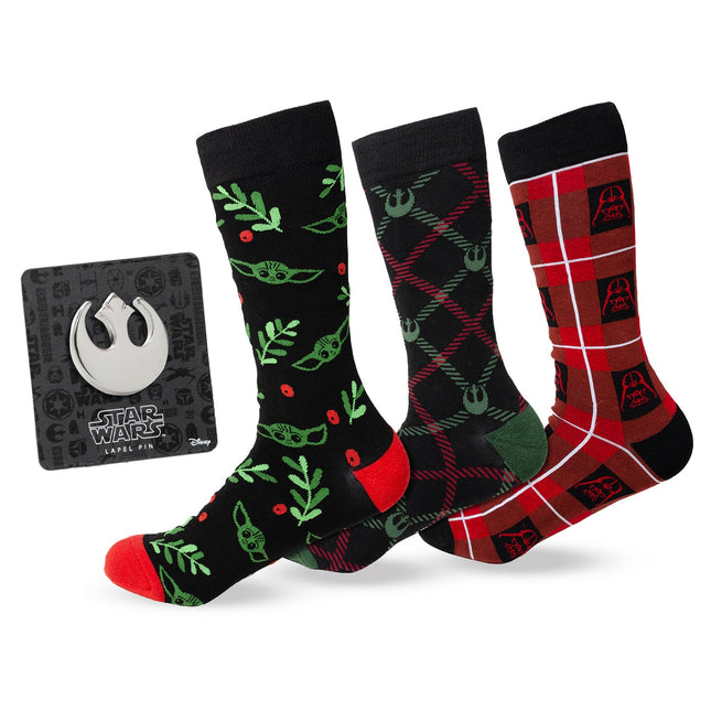 Star Wars Rebel Alliance Holiday Dress Socks and Lapel Pin Gift Set Star Wars Socks Gift Set - Paul Malone.com