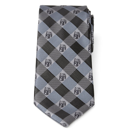 Star Wars Boba Fett Blue and Gray Plaid Tie Star Wars Ties - Paul Malone.com