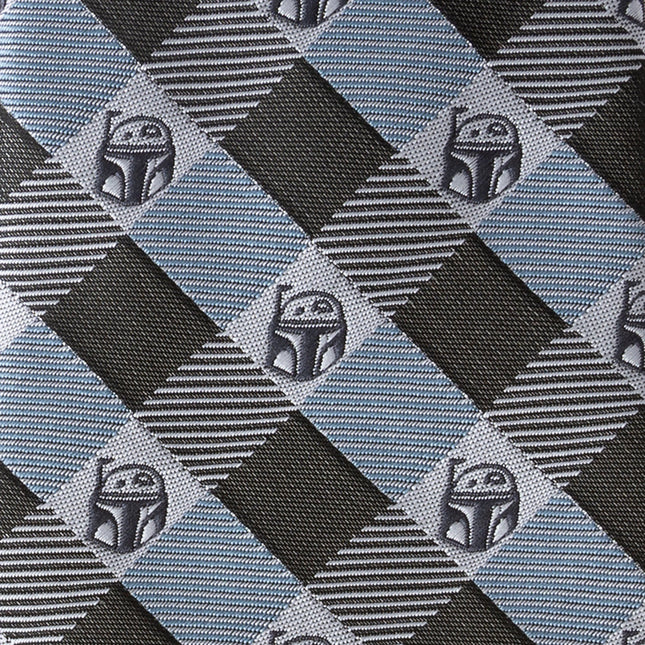 Star Wars Boba Fett Blue and Gray Plaid Tie Cufflinks.com Tie - Paul Malone.com