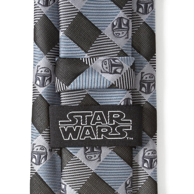Star Wars Boba Fett Blue and Gray Plaid Tie Cufflinks.com Tie - Paul Malone.com
