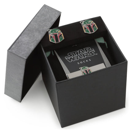 Star Wars Boba Fett Cufflinks, Tie Bar, and Dress Socks Gift Set Star Wars Socks - Paul Malone.com
