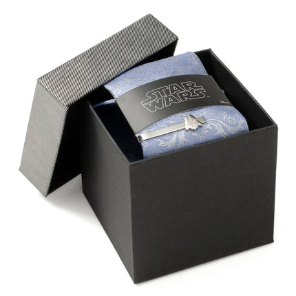 Star Wars Darth Vader Blue Damask Tie and Tie Bar Gift Set Star Wars Ties - Paul Malone.com