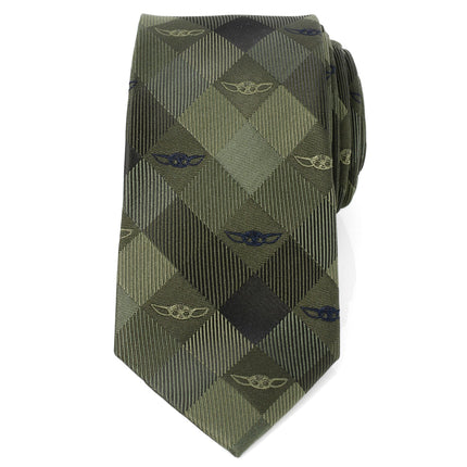 Star Wars Grogu Green Plaid Tie Star Wars Ties - Paul Malone.com