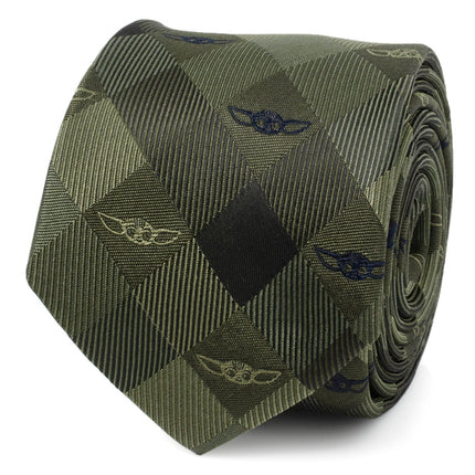 Star Wars Grogu Green Plaid Tie Star Wars Ties - Paul Malone.com