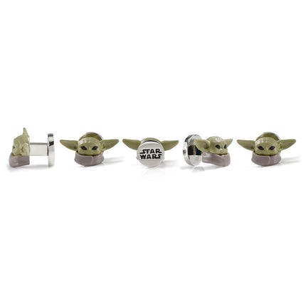 Star Wars Grogu 3D Cufflinks and 5-Stud Set Star Wars Stud Set - Paul Malone.com