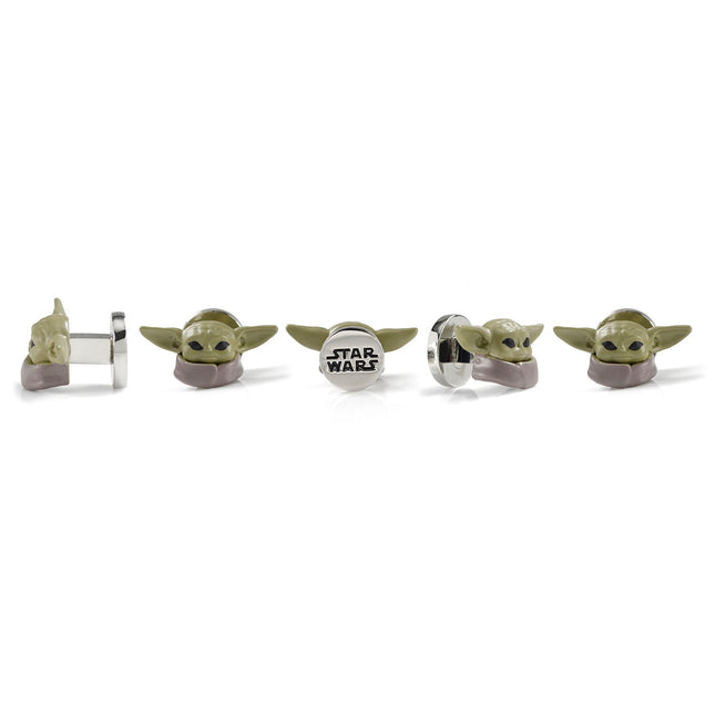 Star Wars Grogu 3D Cufflinks and 5-Stud Set Star Wars Stud Set - Paul Malone.com