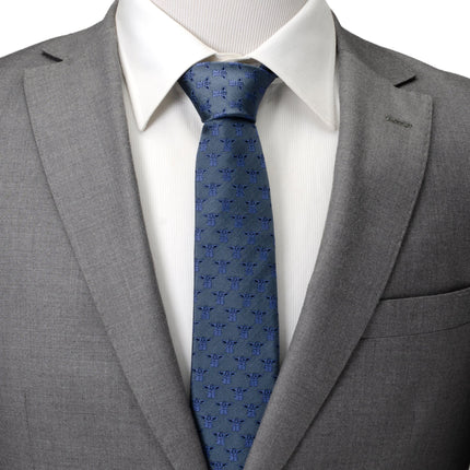 Star Wars Grogu Blue Tonal Tie Star Wars Ties - Paul Malone.com