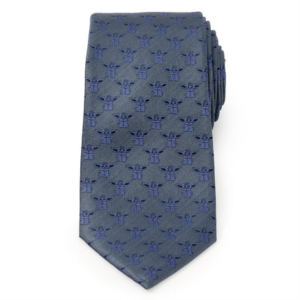 Star Wars Grogu Blue Tonal Tie Star Wars Ties - Paul Malone.com