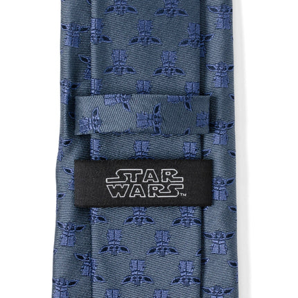 Star Wars Grogu Blue Tonal Tie Star Wars Ties - Paul Malone.com