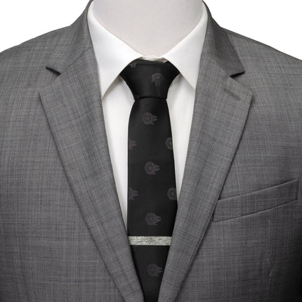 Star Wars Millennium Falcon Black Tie, X-Wing and Tie Fighter Battle Dress Socks, and Hyperspace Glow-in-the-Dark Tie Bar Gift Set Star Wars Socks - Paul Malone.com