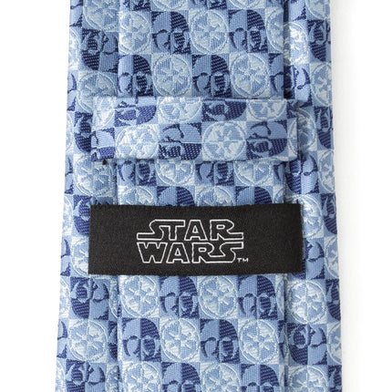 Star Wars Imperial and Rebel Starbird Crest Checkered Blue Tie Star Wars Ties - Paul Malone.com
