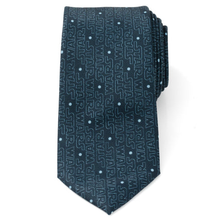 Star Wars Logo Blue Tie Star Wars Ties - Paul Malone.com