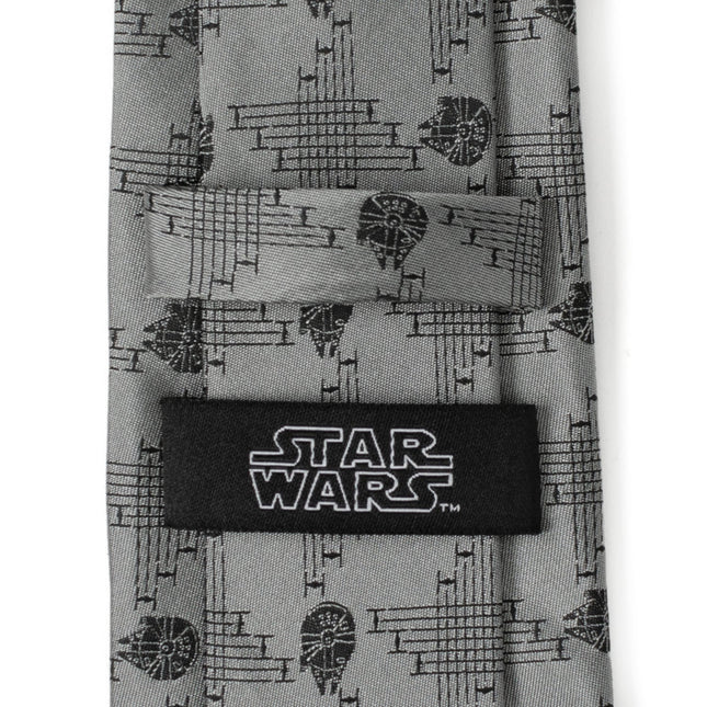 Star Wars Millennium Falcon Gray Tie Star Wars Ties - Paul Malone.com