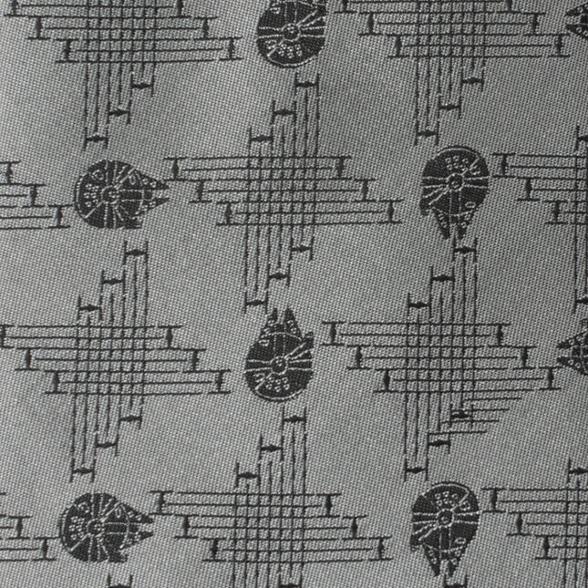 Star Wars Millennium Falcon Gray Tie Star Wars Ties - Paul Malone.com