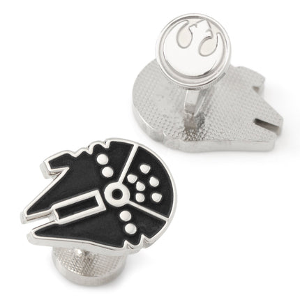 Star Wars Millennium Falcon Silver Inlaid Cufflinks Star Wars Cufflinks - Paul Malone.com