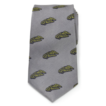 Star Wars Millennium Falcon and TIE Fighter Gray Tie Star Wars Ties - Paul Malone.com