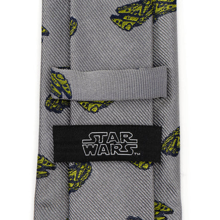 Star Wars Millennium Falcon and TIE Fighter Gray Tie Star Wars Ties - Paul Malone.com