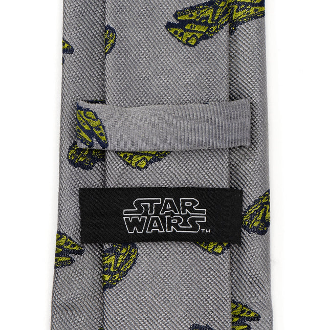Star Wars Millennium Falcon and TIE Fighter Gray Tie Star Wars Ties - Paul Malone.com