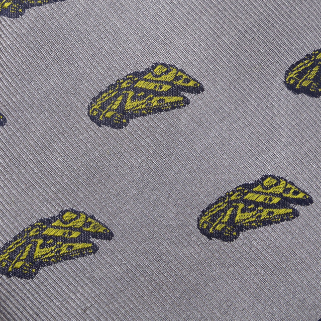 Star Wars Millennium Falcon and TIE Fighter Gray Tie Star Wars Ties - Paul Malone.com