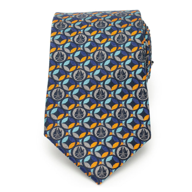 Star Wars Millennium Falcon Motif Navy Blue Tie Star Wars Ties - Paul Malone.com