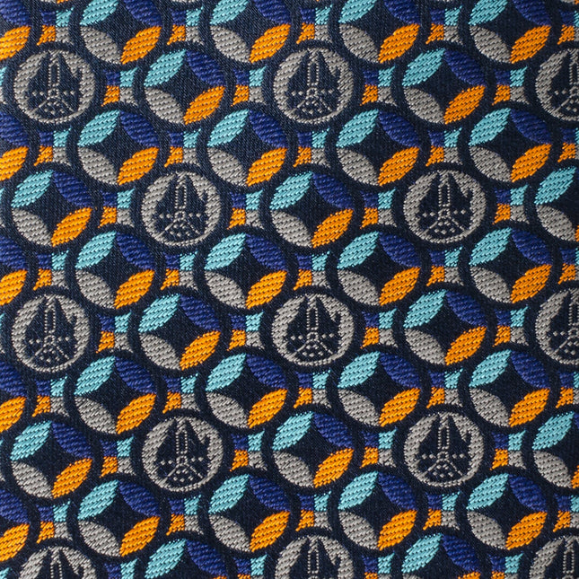 Star Wars Millennium Falcon Motif Navy Blue Tie Star Wars Ties - Paul Malone.com