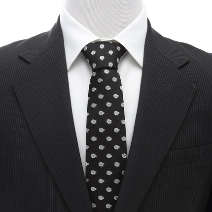 Star Wars Millennium Falcon Metallic Silver and Black Tie Star Wars Ties - Paul Malone.com