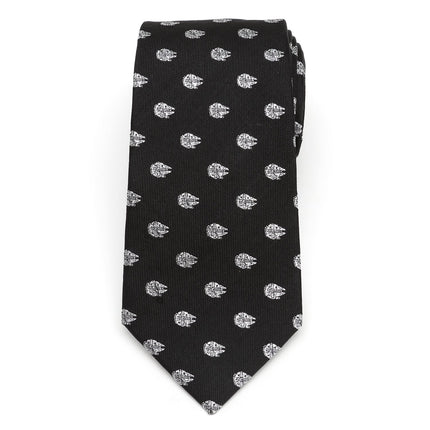 Star Wars Millennium Falcon Metallic Silver and Black Tie Star Wars Ties - Paul Malone.com