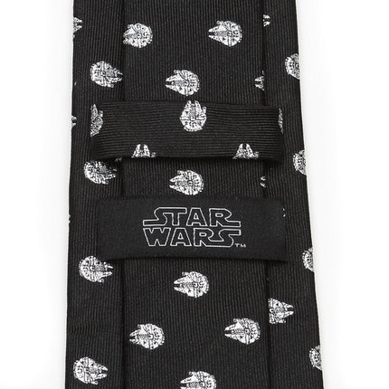 Star Wars Millennium Falcon Metallic Silver and Black Tie Star Wars Ties - Paul Malone.com