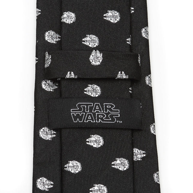 Star Wars Millennium Falcon Metallic Silver and Black Tie Star Wars Ties - Paul Malone.com