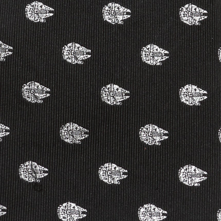 Star Wars Millennium Falcon Metallic Silver and Black Tie Star Wars Ties - Paul Malone.com