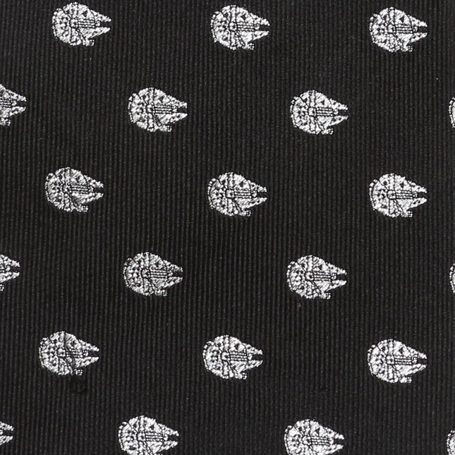 Star Wars Millennium Falcon Metallic Silver and Black Tie Star Wars Ties - Paul Malone.com