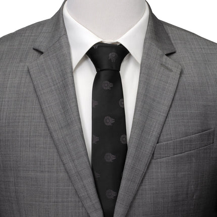 Star Wars Millennium Falcon Black Tonal Tie Star Wars Ties - Paul Malone.com