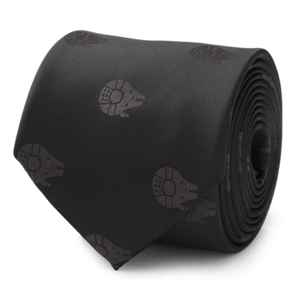 Star Wars Millennium Falcon Black Tonal Tie Star Wars Ties - Paul Malone.com