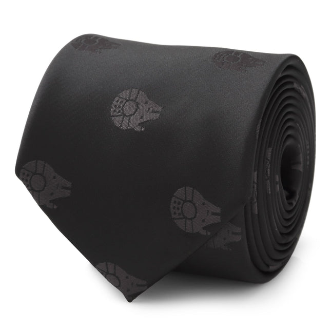 Star Wars Millennium Falcon Black Tonal Tie Star Wars Ties - Paul Malone.com