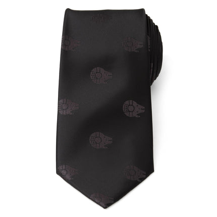 Star Wars Millennium Falcon Black Tonal Tie Star Wars Ties - Paul Malone.com