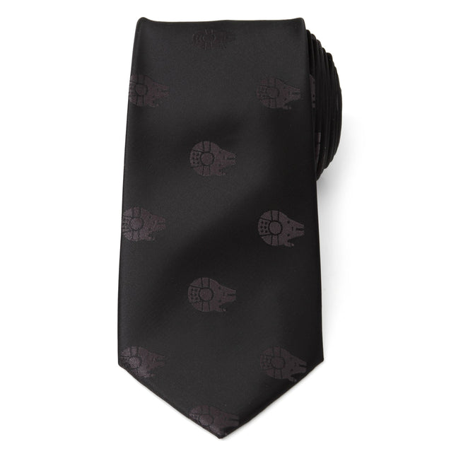Star Wars Millennium Falcon Black Tonal Tie Star Wars Ties - Paul Malone.com