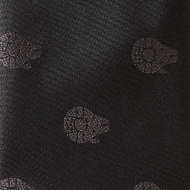 Star Wars Millennium Falcon Black Tonal Tie Star Wars Ties - Paul Malone.com