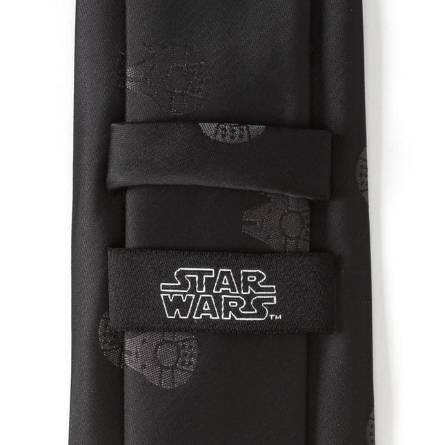 Star Wars Millennium Falcon Black Tonal Tie Star Wars Ties - Paul Malone.com