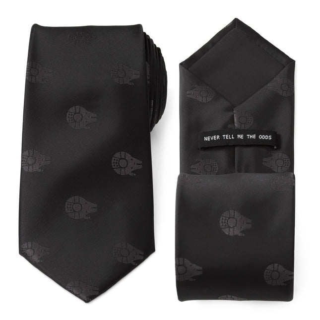Star Wars Millennium Falcon Black Tonal Tie Star Wars Ties - Paul Malone.com