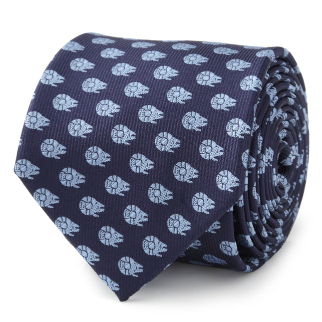 Star Wars Millennium Falcon Blue Tonal Tie Star Wars Ties - Paul Malone.com
