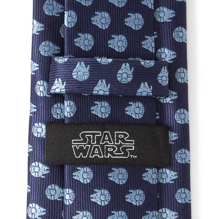 Star Wars Millennium Falcon Blue Tonal Tie Star Wars Ties - Paul Malone.com