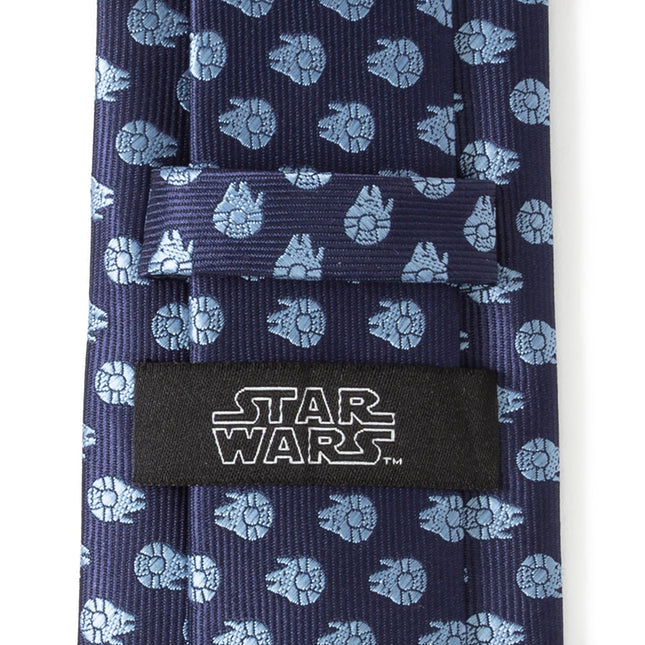 Star Wars Millennium Falcon Blue Tonal Tie Star Wars Ties - Paul Malone.com