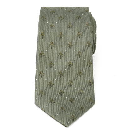 Star Wars Mandalorian Dotted Sage Green Tie Star Wars Ties - Paul Malone.com