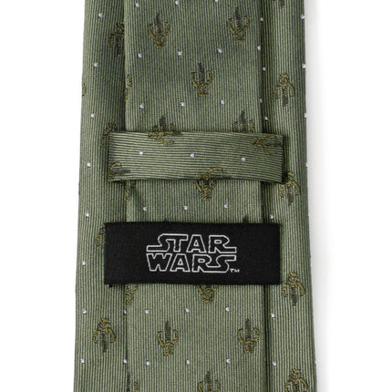 Star Wars Mandalorian Dotted Sage Green Tie Star Wars Ties - Paul Malone.com