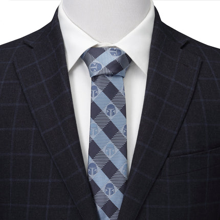 Star Wars Mandalorian Blue and Black Plaid Tie Star Wars Ties - Paul Malone.com
